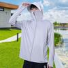 Men's Hooded Sun Protection Shirt Cooling Soft with Detachable Hat Brim Summer Hoodie for Rock