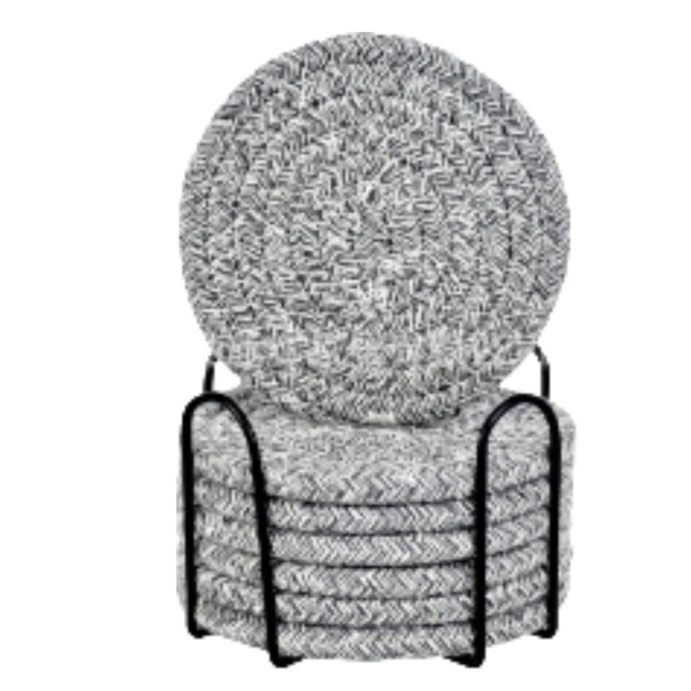 8 шт. подставок ручной работы из хлопка, впитывающих и термостойких, однотонных, в скандинавском стиле, для украшения дома