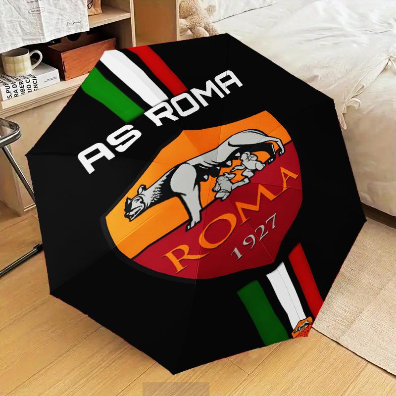 1PC AS Roma1 Football club Printed Umbrella Folding umbrella, automatic umbrella 8-Frame for Travel, camping Fan gifts Christmas Gifts