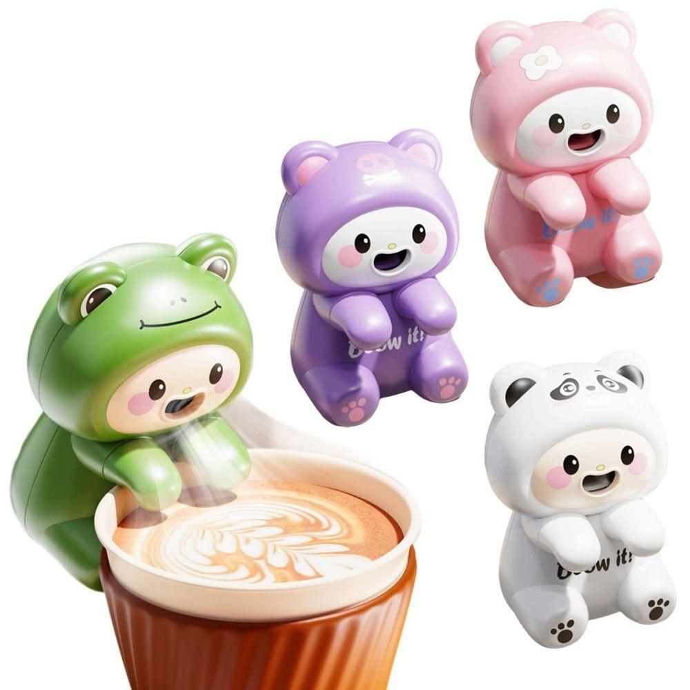 Cute Cartoon Design Food Cooling Fan Air-Blowing Attachmen Hanging Cooling Tool Travel Use