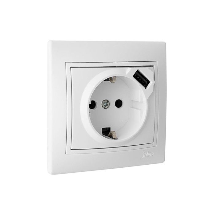 Base Bipolaire T/tl 16a 250v Usb S.Europa Solera Erp60usb-u