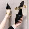 Сандалии женские 2024 летние туфли на высоком каблуке тапочки сандалии на каблуке из искусственной кожи туфли на шпильках женская обувь модная женская обувь туфли-лодочки женская обувь