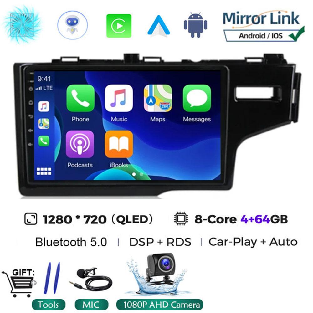 9'' Android 14 автомобильное радио для Honda Fit Jazz 2013 2014 2016 2018 GPS навигация стерео мультимедиа видеоплеер экран головное устройство