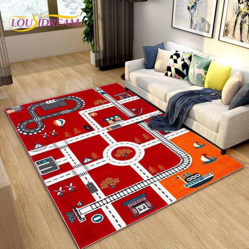 Детский детский игровой коврик, коврик для игровой комнаты, большой ковер для гостиной, спальни, ванной комнаты, нескользящий напольный коврик