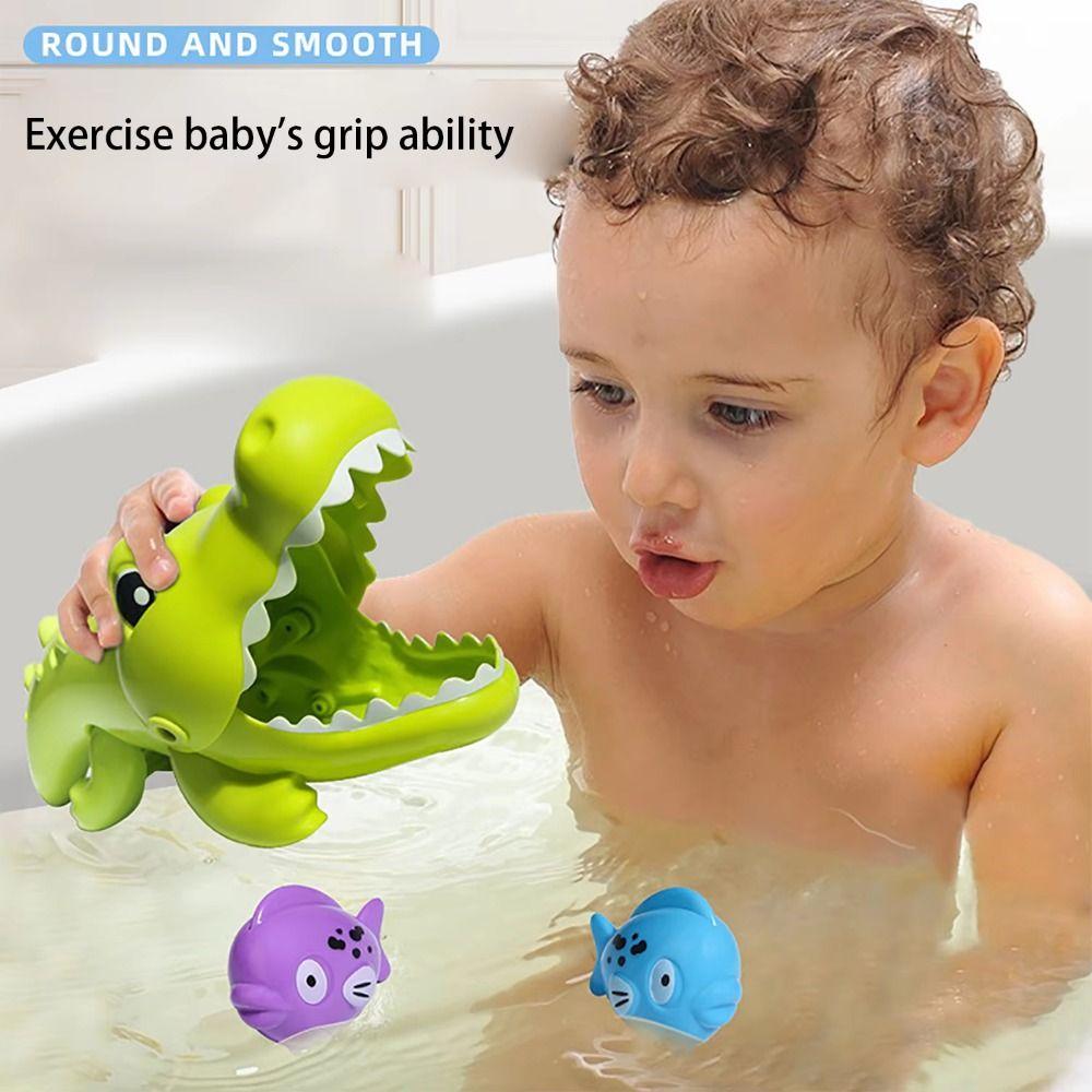 Multiple Types Water Playing Toys Eating Small Fish Crocodile Water Toy Bathroom Bathing Toy Kids