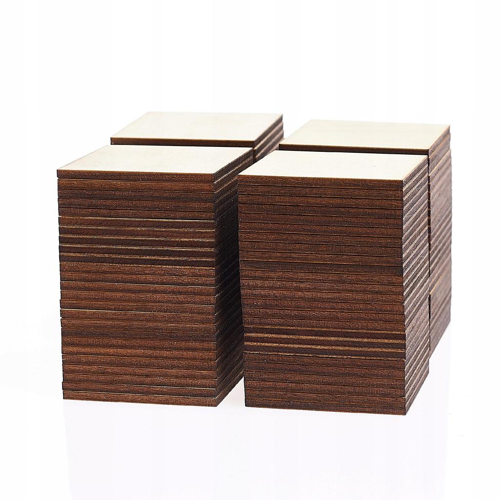 Drewniane Kwadraty 7X7Cm Kwadrat Ze Sklejki 50Szt