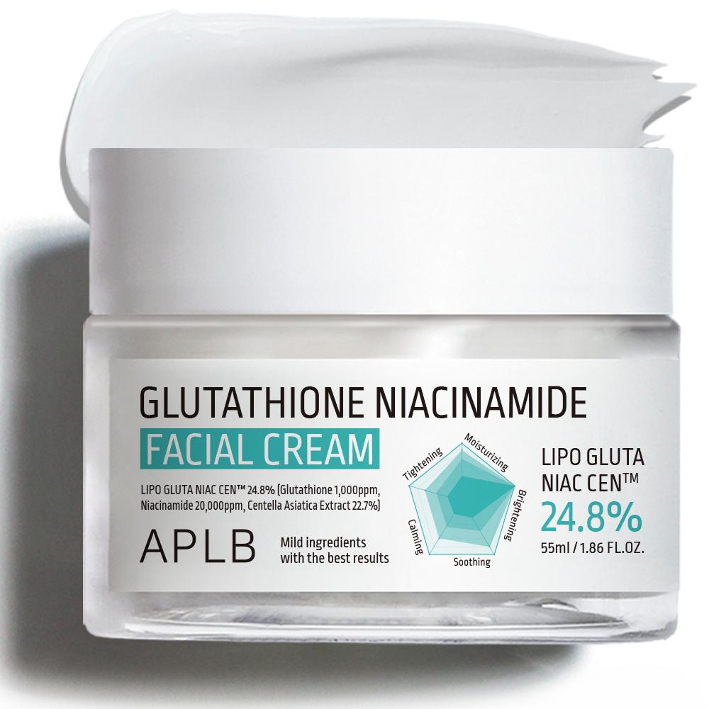 APLB Glutathione Niacinamide Facial Cream 55ml - Brightening Nourishing, Korean