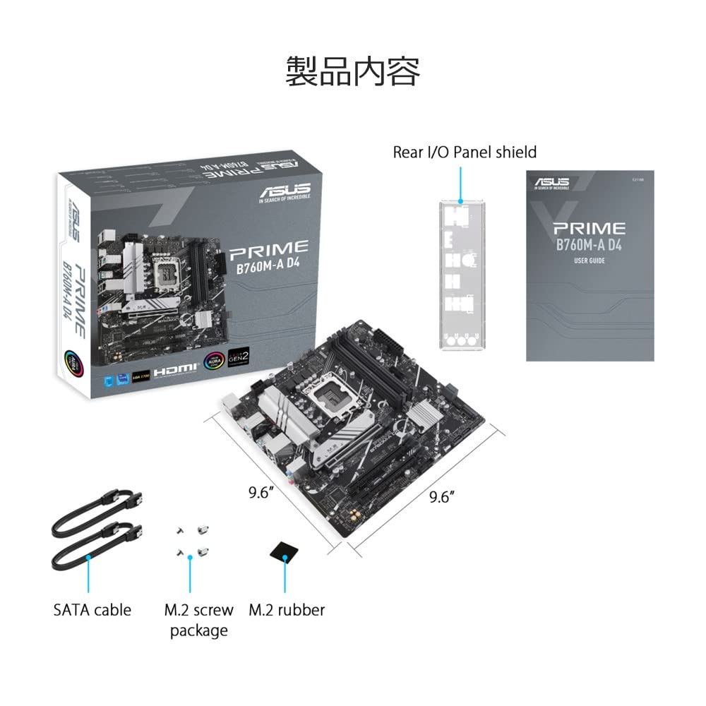 ASUS PRIME B760M-A D4 Intel 14th, 13th, and 12th Generation CPU Compatible LGA1700 B760 DDR4 mATX Motherboard Domestic Authorized Distributor Product