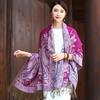 New 2024 Ethnic Style Women's Retro Silk Shawl - Warm Winter Jacquard Scarf for Autumn and Air Conditioned Environments