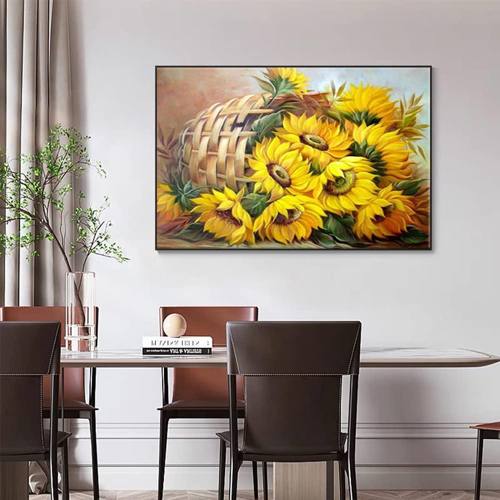 5D Diy Алмазная картина Подсолнух кластерная вышивка Мозаика Художественная картина Стразы Декор Подарок