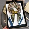 Luxury Vintage Design 70*70cm Print Silk Square Scarf Women Soft Satin Hairband Neckerchief Hijab Headband Foulard Gift Scarves
