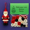 Complete DIY Button Snowman Decoration Kit with Buttons and Materials for Easy Christmas Crafting and Scrapbooking