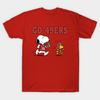 Мужская черная футболка с принтом Go 49Ers – Snoopy &Amp; Хлопковая футболка с принтом Woodstock Football, трансферная бумага, без вырезки