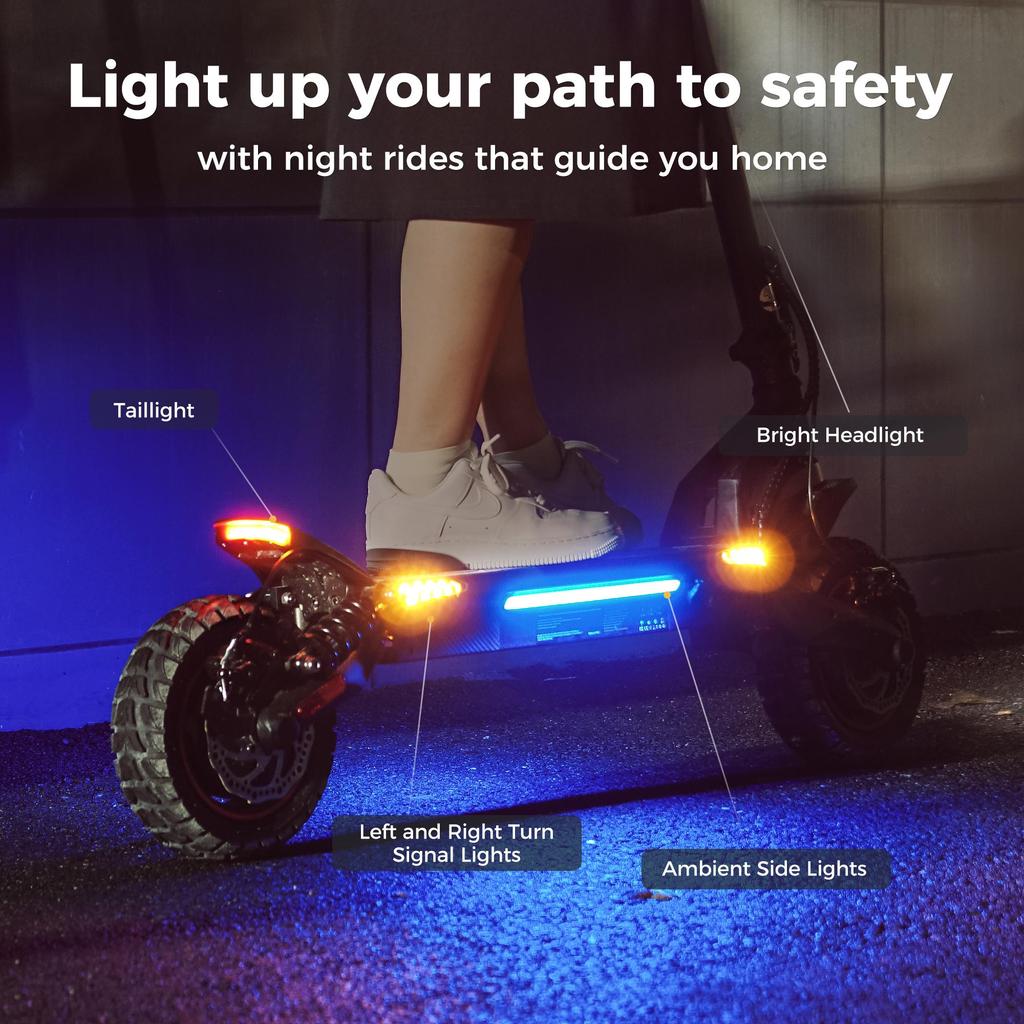 iScooter Electric Scooter IX7pro 17.5Ah 10 Inch Off-road Pneumatic Tire 2000W Dual Motor 60Km/H