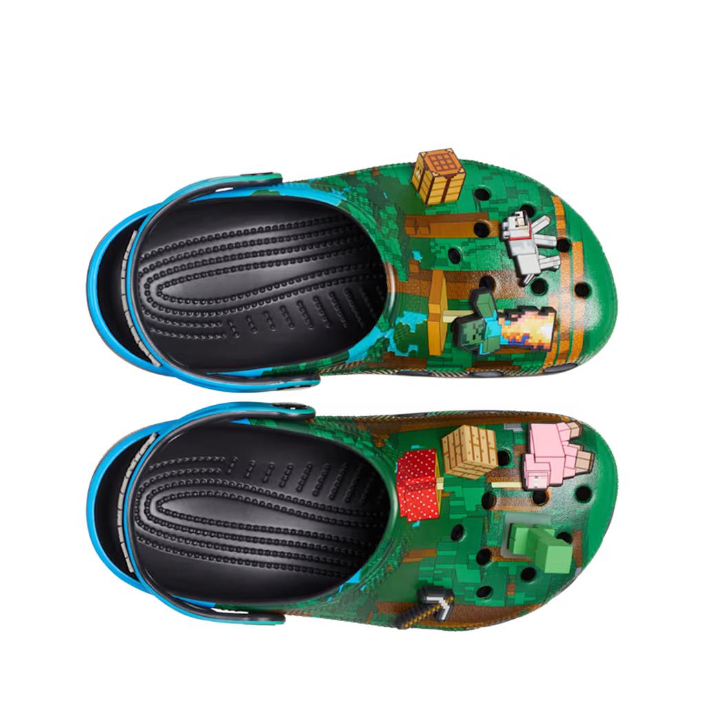 Minecraft x Crocs Classic Clog Темный лес Унисекс Кроссовки Зеленый Мульти 210829-90H