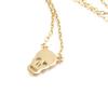 Les Trésors De Lily [J0857] - Gold Plated 'Skull' Necklace