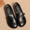 Новый Стиль Туфли для Мамы Натуральная Кожа Балетки Обувь Мягкая Подошва Удобные Весенне-Осенние Женские Туфли Кожаные Лоферы WSH5242