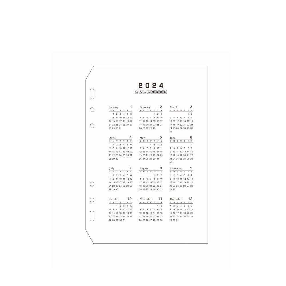 Пластиковый календарь, канцелярские принадлежности, блокнот, внутренняя бумага, блокнот, разделитель страниц, разделитель индексов, кольцо-переплет