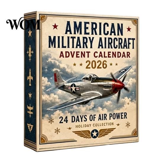 Decorative Airplane Figures Aircraft Advent Calendars 2026, Toy Countdown Calendar, 24 Days Christmas Aviation Themed Decor with Models, 2D