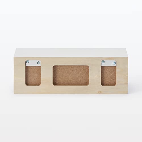 Полка-стеллаж MUJI настенная, шпон дуба, светло-серый, 30 см (W) х 12 см (D) х 10 см (ЧАС), Номер предмета: 12939870
