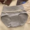 7A Antibacterial Women's Solid Color Cotton Lace Trim Mid-Waist Panties - Skin-Friendly Comfort