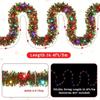 5M/16FT Led Christmas Tree Garland Hanging Glow Strip Christmas Ribbon with LED Lights Colorful Hanging Tinsel Garlands Outdoor