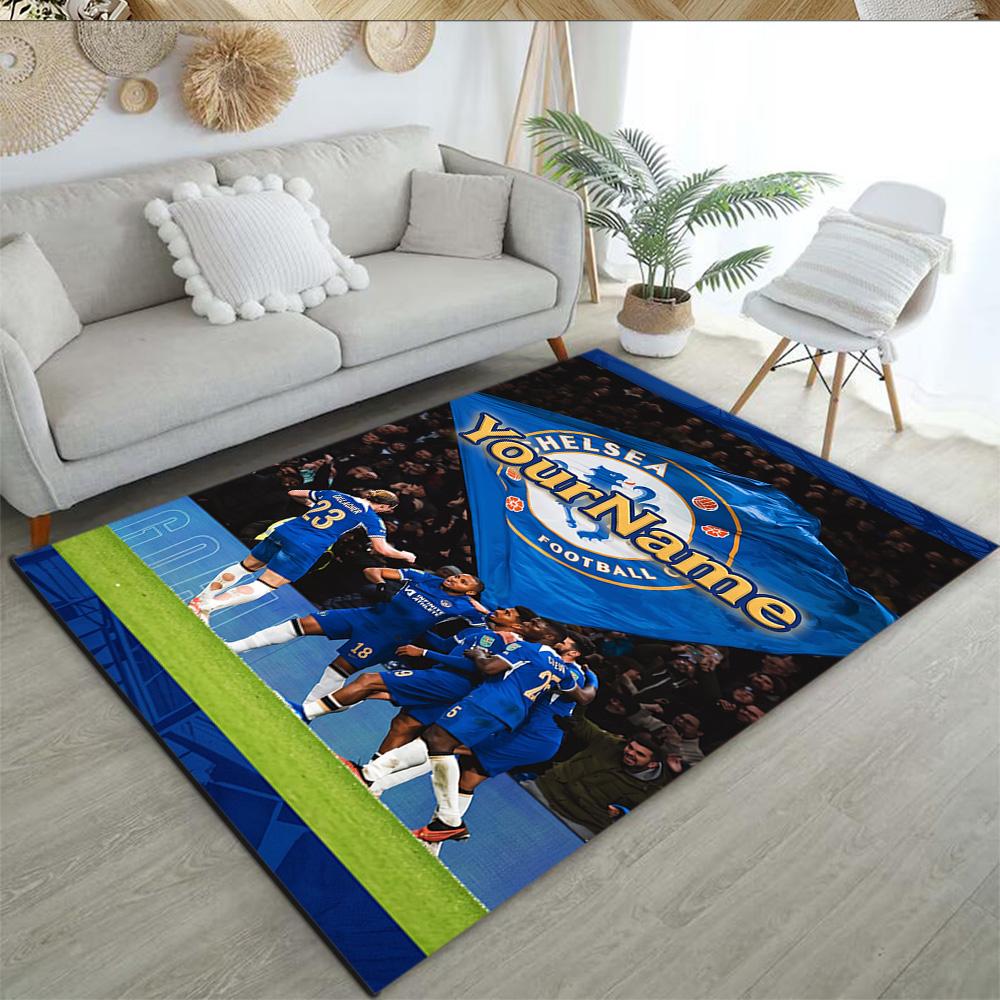Chelsea Customizable Name Floor Mat Design for Dining Room Kitchen Bedrooms Outdoor Antislip Carpet Decorate Offices Best for Christmas