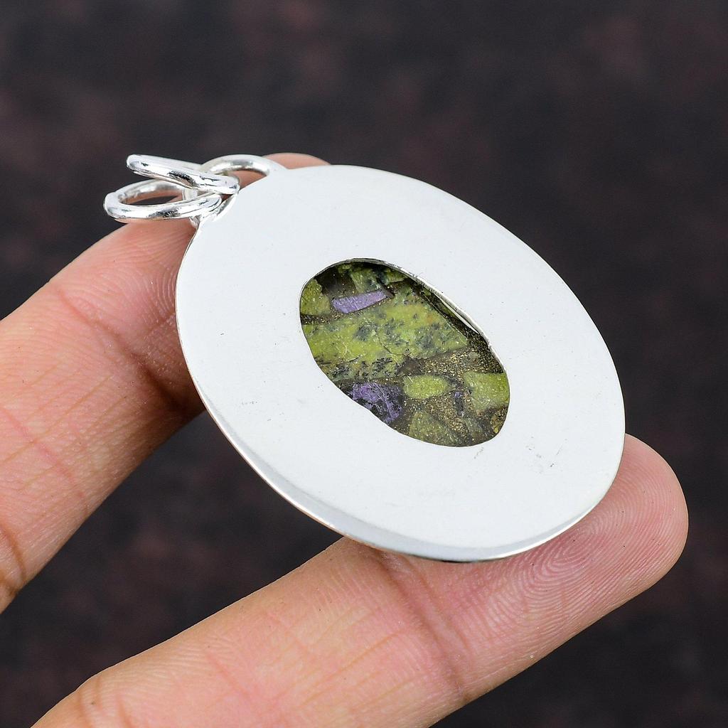 Медный кулон-стихтит, ювелирные изделия ручной работы с камнем, подвеска из стерлингового серебра 925 пробы, оригинальный кулон с драгоценным камнем, подарок для друга, новые ювелирные изделия