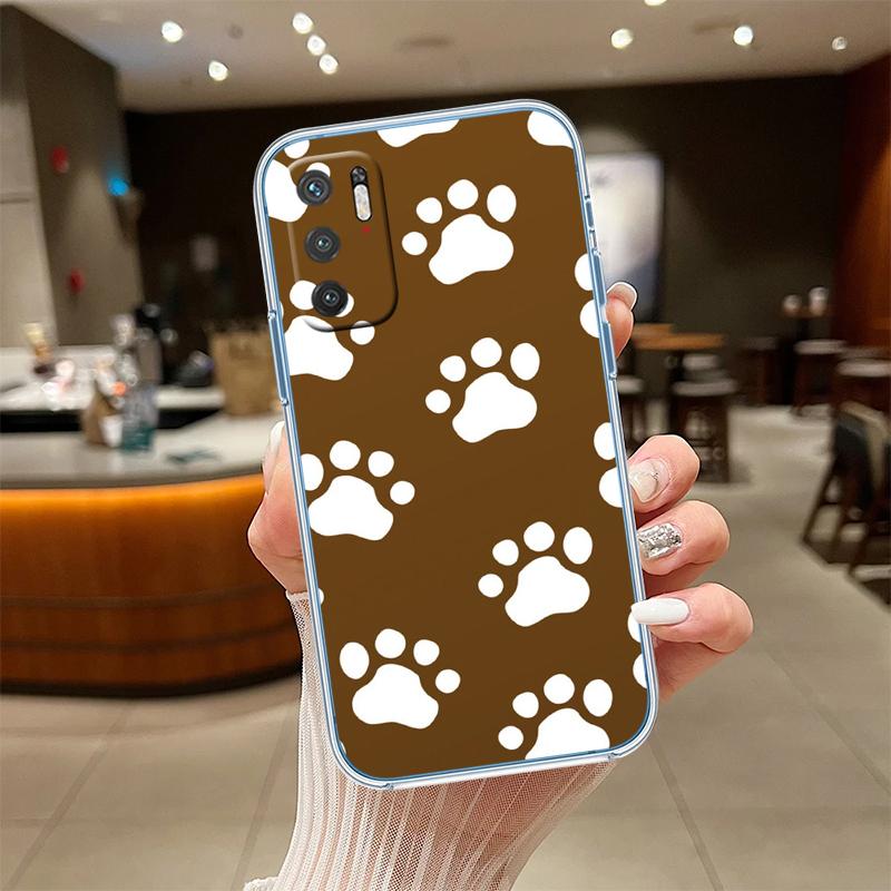 NH19 dog footprint Paw Transparent Phone Case for Motorola Moto Edge 20 30 40 50 S30 Fusion Ultra Pro Neo Lite + G200 G23