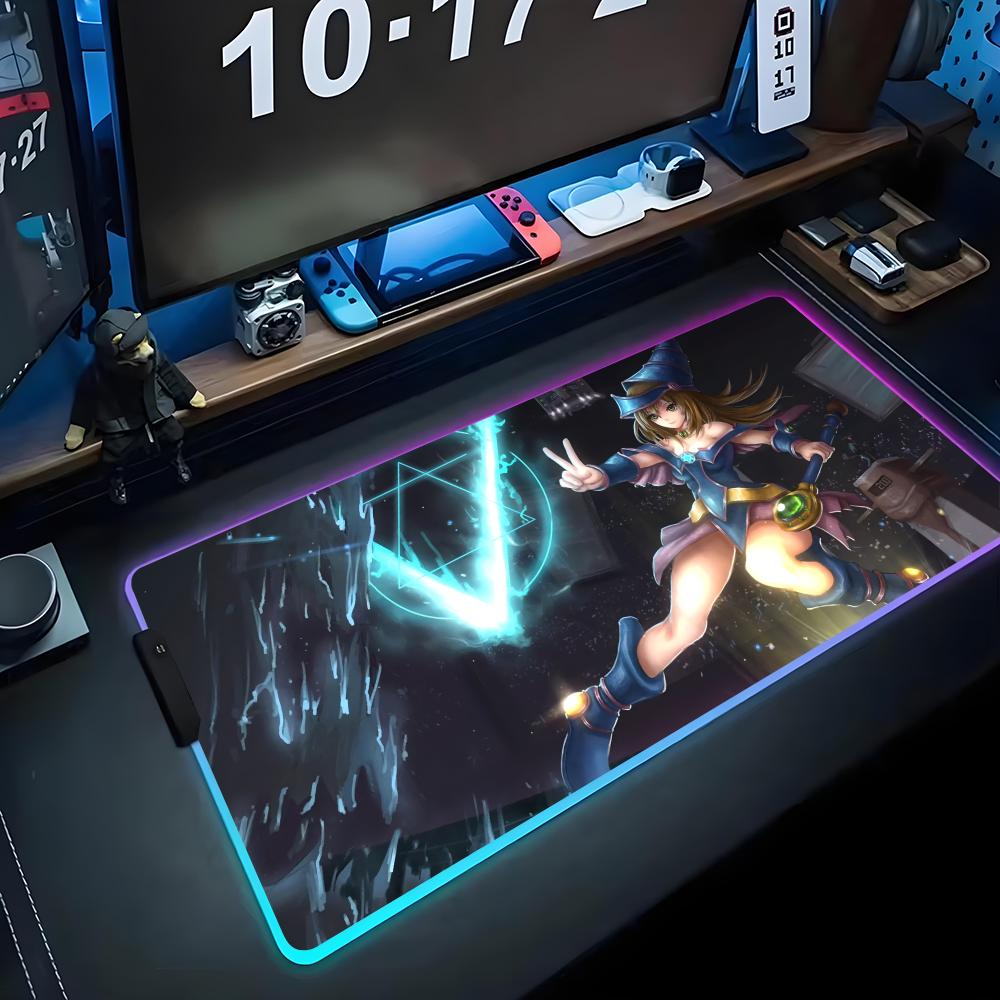 Черная волшебница Коврик для мыши RGB Игровой коврик для мыши Большой светодиодный коврик Настольный коврик для ПК Светящийся коврик для мыши Большие коврики для клавиатуры Настольный ковер С