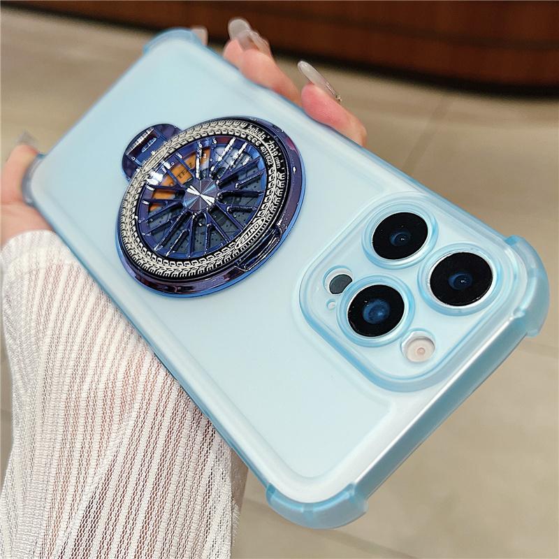 Противоударный магнитный держатель-подставка с гироскопом для Tecno Spark 40 Pro Plus Spark 20 20C 10 Pro 10C Go 1 Magsafe Прозрачный чехол