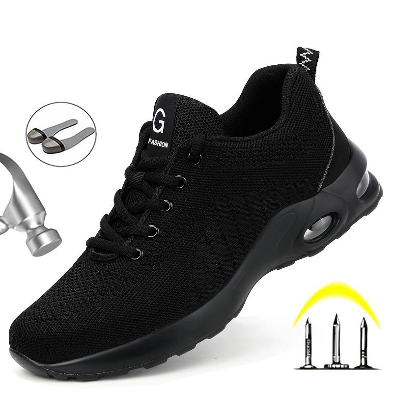 Summer Air Cushion Work Safety Shoes For Men Women Breathable Work Sneaker Steel Toe Shoes Anti-Puncture Safety Protective Shoes