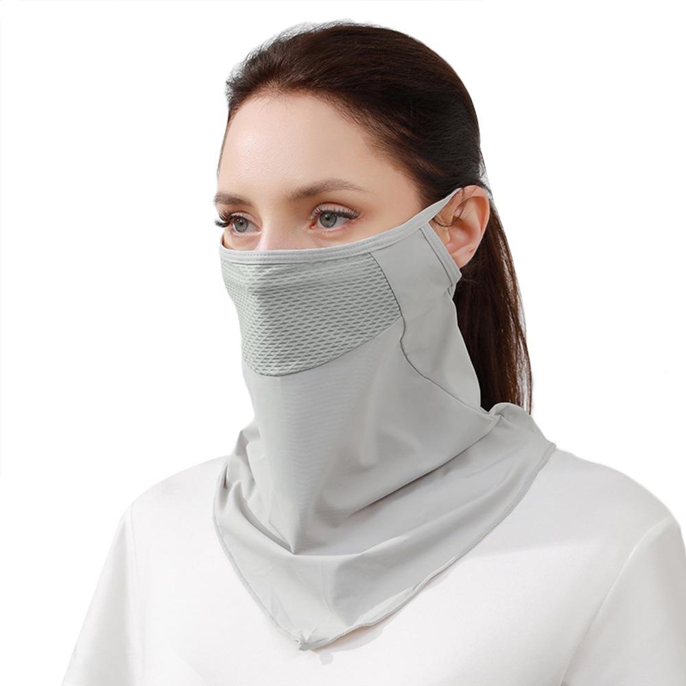 Ice Silk Summer Mask Sun Protection Neck Gaiter Scarf Breathable Cycling Balaclava Hiking