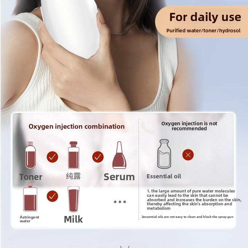 Бытовой Портативный Ручной Лицевой Синий Свет Гидрометр Глубокое Увлажнение Дна Мышц Сыворотка Введена в Аппарат Кислородной Инъекции Высокого Давления