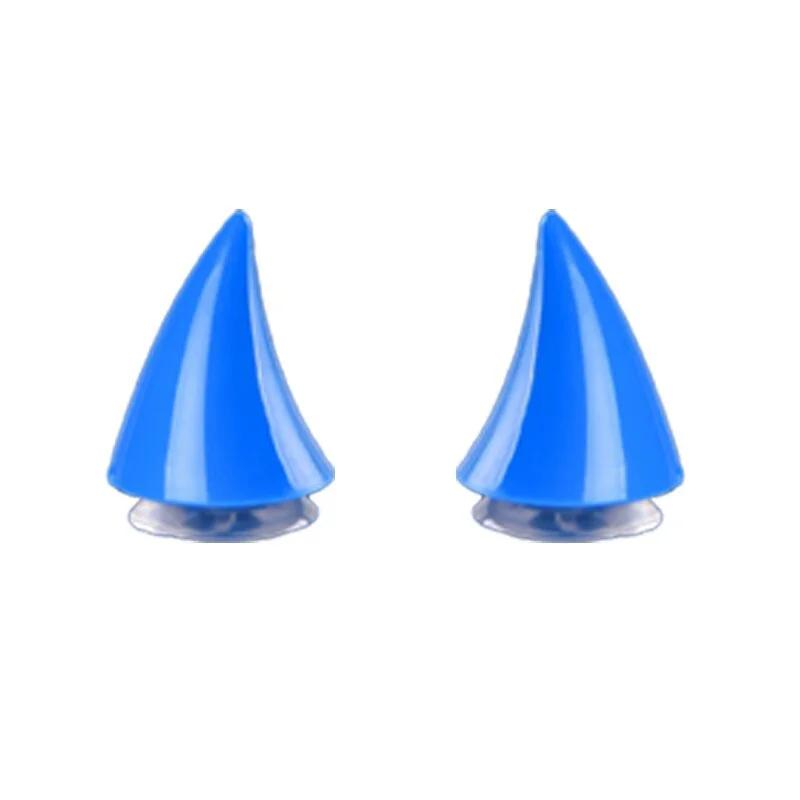 2Pcs Car Motorcycle Helmet Devil Horn Motocross Decoration Headwear Sucker Silicone Accessories