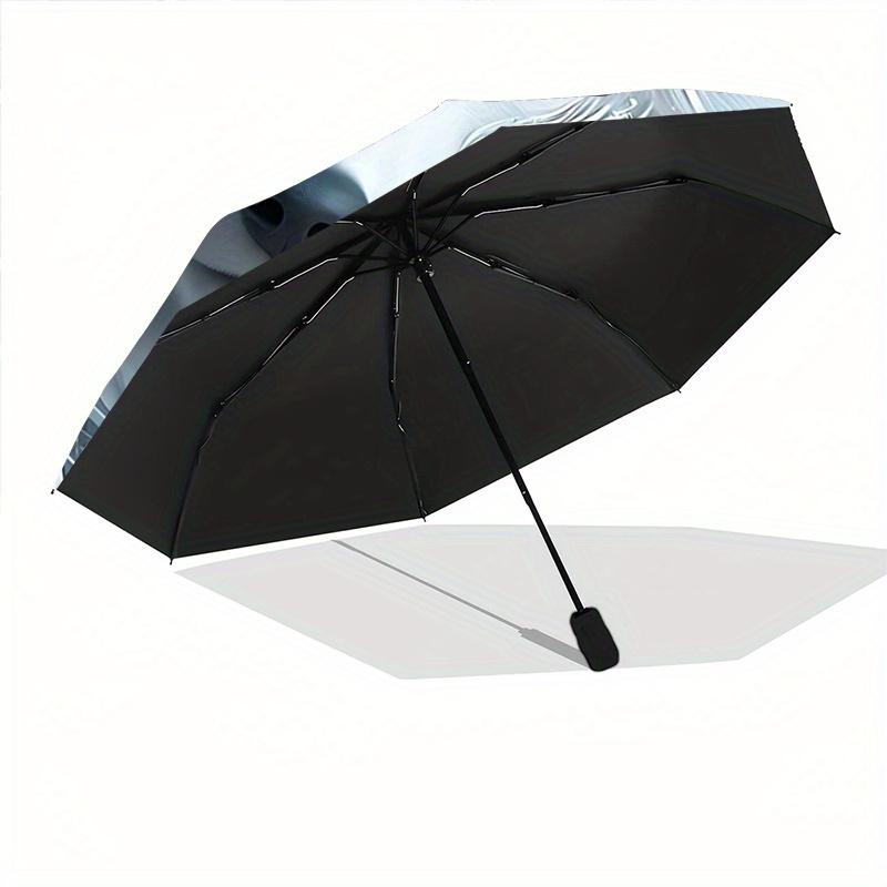 1pc Enchanted Moonlit Wolf Pattern Automatic Umbrella is Fashionable and Good-Looking, Suitable for Travel and Daily UseC029
