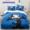 Felix the Cat  Pattern Bedding Quilt Set  Home Decoration  Gift (1 * duvet cover + 2 * pillowcase  without core)