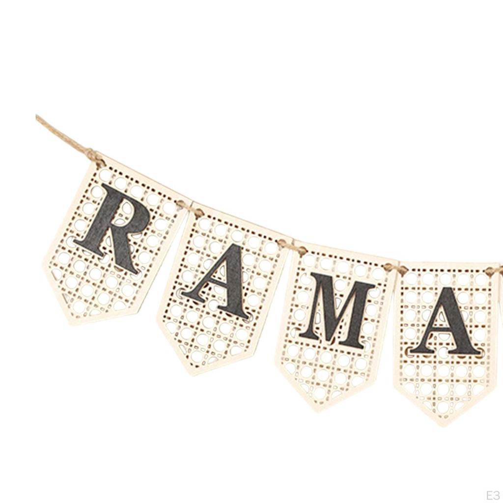 Украшения Рамадана, деревянные вывески, праздничные принадлежности, легко повесить, ремесленный баннер