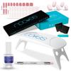 Nail Polish Starter Kit - Beauty Rose - 2 Gel Stickers - UV/LED Lamp - Glossy Gel Top Coat