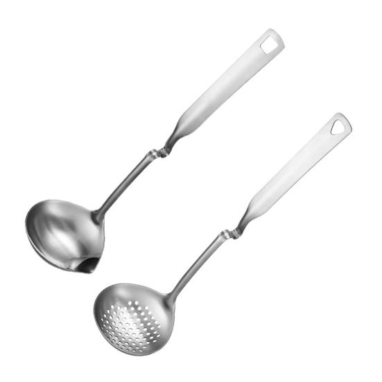 Половник для супа без запаха, высокая термостойкость, нержавеющая сталь 304, кухонная утварь, ложка-сепаратор для ресторана