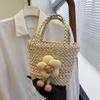 Trendy Mini Woven Tote Bag For Women Stylish Beach Vacation Accessory 2024