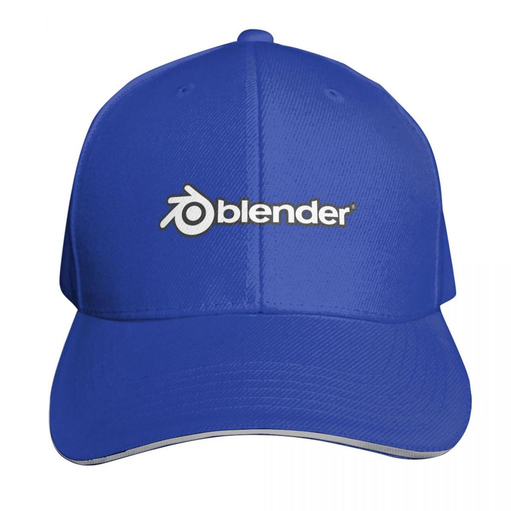 Blender 3d White Logo Baseball Cap Quick Dry Performance Cotton Twill Breathable Contrast Two Tone Brim