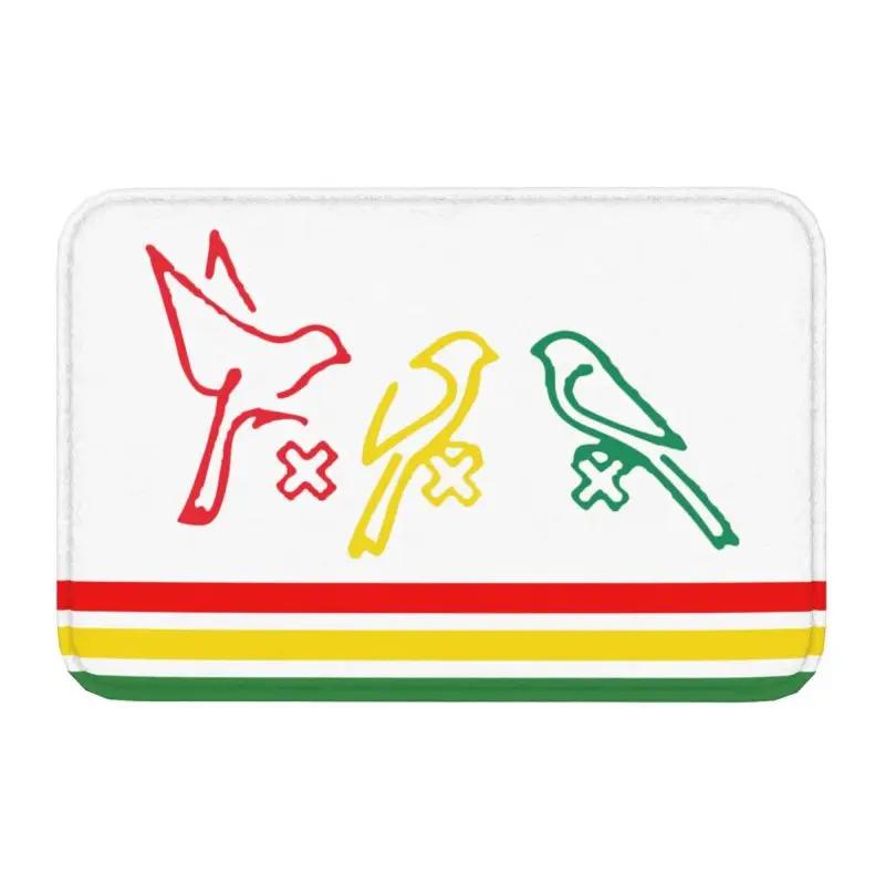 Индивидуальный коврик для двери Ajax 3 Little Birds, нескользящий, для входа, кухни, ванной комнаты, ковер-дорожка на пол, с флагом Амстердама, ковер для гаража