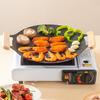 Cast Iron Baking Tray with Handles Non-stick Round Frying Pan for BBQ Steak Seafood Vegetables Pancakes Multifunctional Grill Pan for Stove Campfire