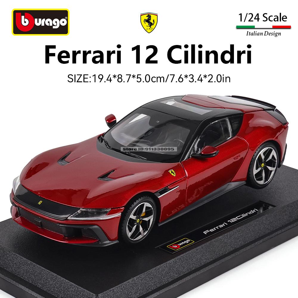 Ббураго 1:24 Ferrari 12 Cilindri LAFERRARI 250 SF90 Roma F12 PUROSANCUE SP1 ENZO Модель автомобиля из сплава Литая игрушка Коллекция Подарок