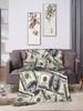 Soft Warm Flannel Blanket for Bed Couch Sofa  Cozy Throw for Camping Bedroom Living Room  Plaid Pattern Bedspread Cover