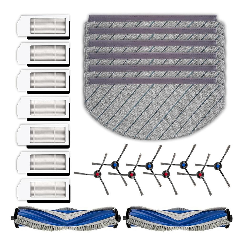 2026+ For N20 Plus/ N20 Robotic Vacuum Cleaner Roller Brush Side Brushes HEPA Filters Mop Pads Set