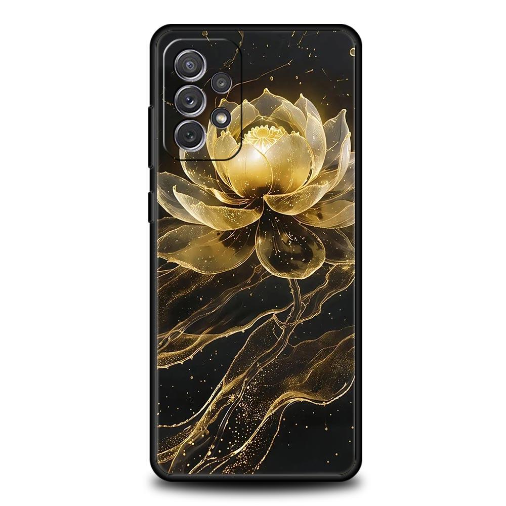 Чехол для телефона Samsung Galaxy A17 A15 A13 A51 A71 A41 A31 A21S A07 A03S A05 A35 A55 A23 A25 A33 A53 A73 5G Cover с узором Лотоса
