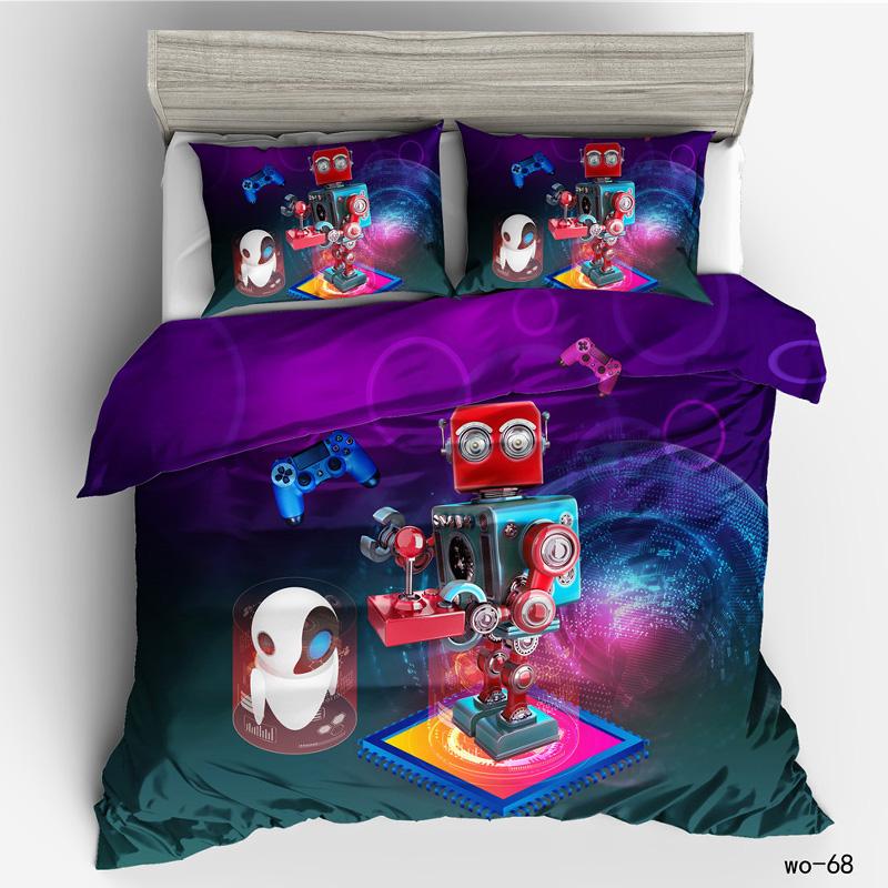 RunGrape Пододеяльник Постельное белье Комплект Двуспальный Полуторный Размер Квин Королевский Размер 240x220 Скандинавское Покрывало 150 Евро Постельное белье Игра Постельные принадлежности 200x200