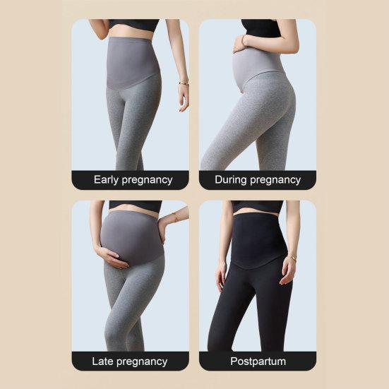 Леггинсы для беременных с высокой талией, узкая одежда для беременных, трикотажные леггинсы с поддержкой живота для беременных, моделирующие брюки